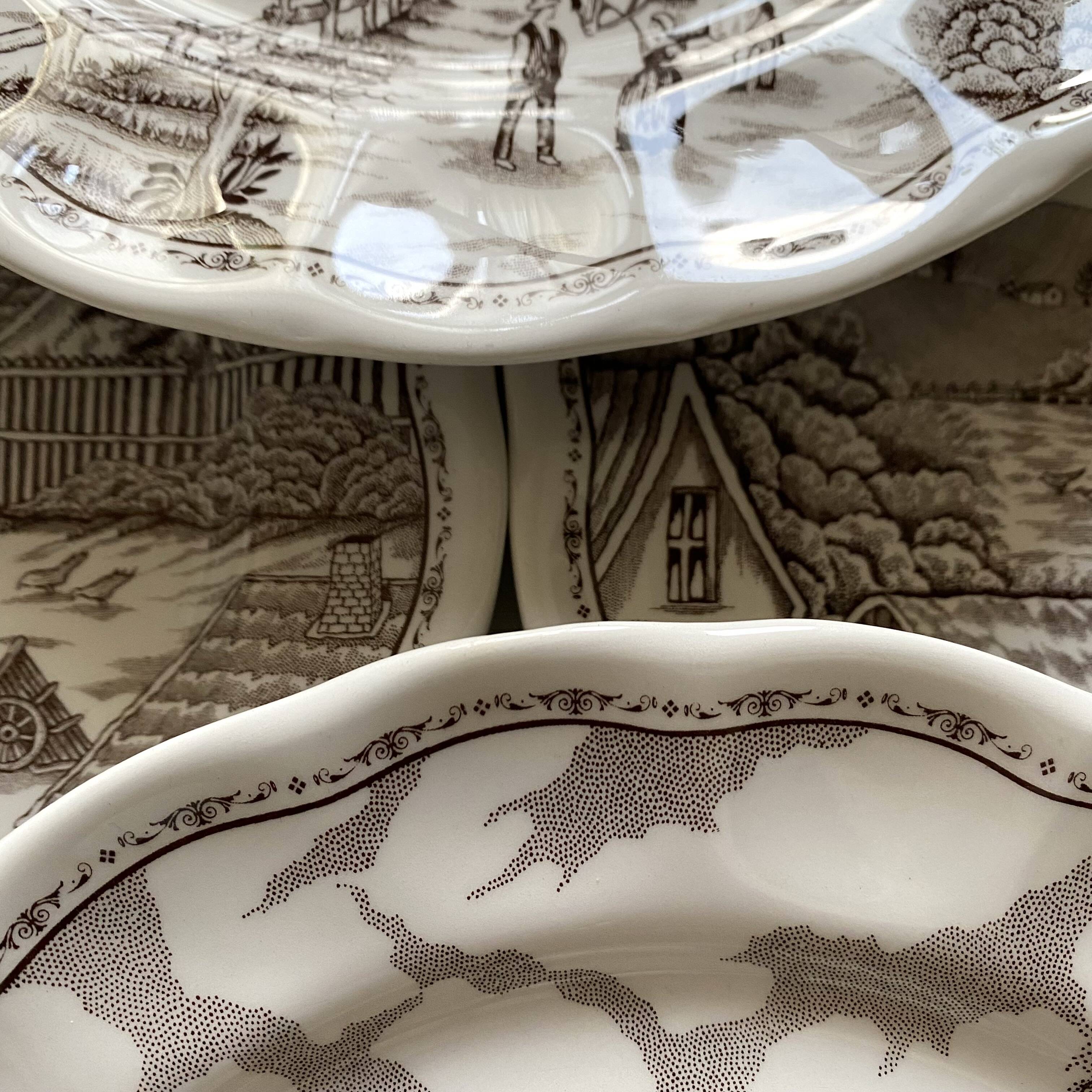 Swiss landscape Italy 25-piece dinner and soup plates