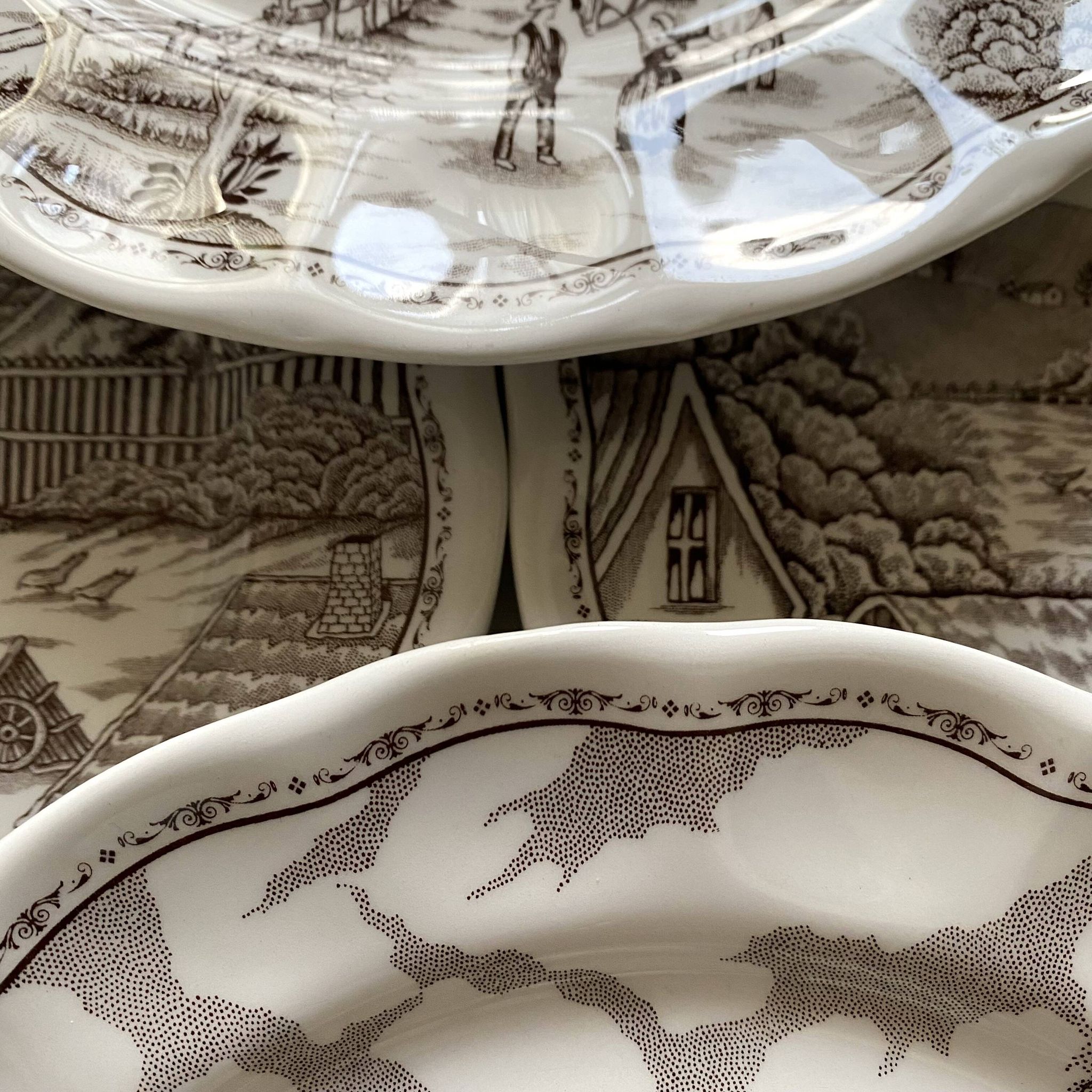 Swiss landscape Italy 25-piece dinner and soup plates