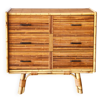 Rattan chest of drawers