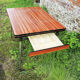Old Formica table wood finish and 3 chairs