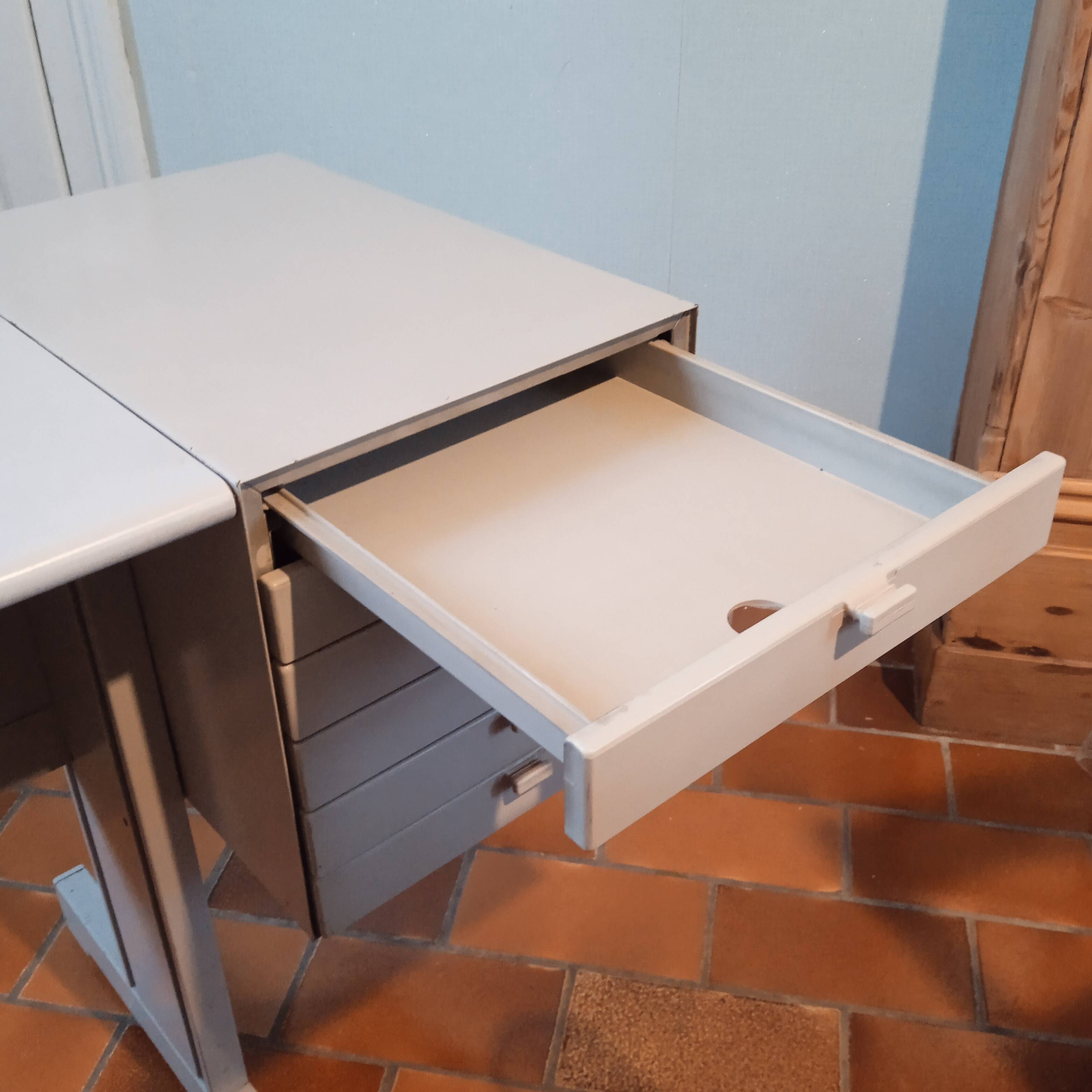 Design by Ettore Sottsass in the 1970s for Olivetti Italy Desk