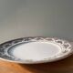 Set of 10 flat plates Terre de Fer Faïence d'Onnaing, model Roses-Mousses