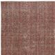 Hand-knotted Vintage Turkish Red Wool Area Rug with Floral Design for Home and Office Decor