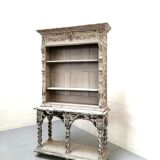 Provencal sideboard / 19th century patinated 2-part bookcase