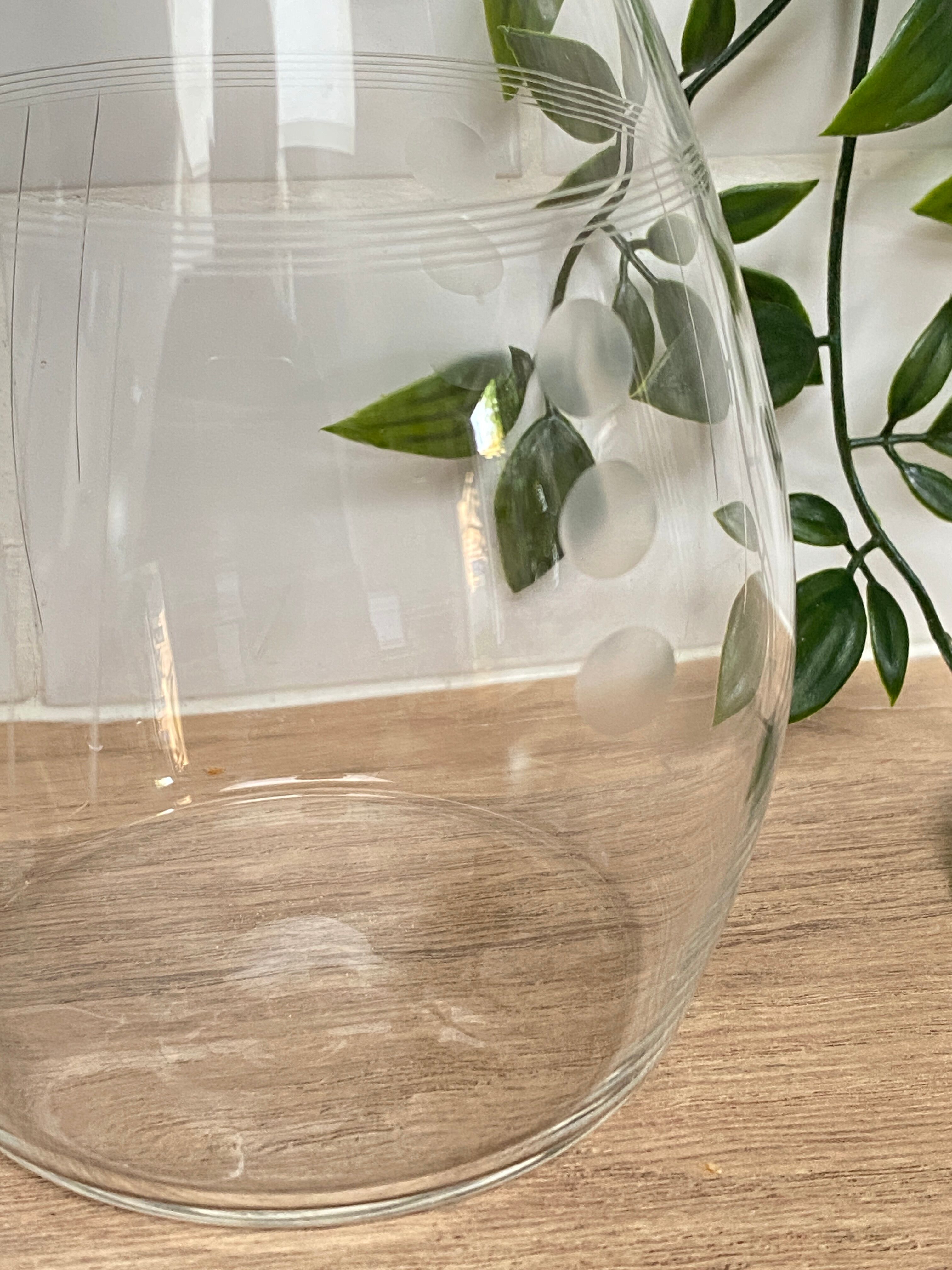 Engraved glass decanter