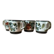 Set of 4 tea or coffee cups, Boch ceramic, Argenteuil series from the 60s