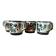 Set of 4 tea or coffee cups, Boch ceramic, Argenteuil series from the 60s