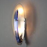 Vintage wall light in glass and metal, Italian design, 1960s.