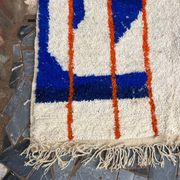 Handmade natural wool rug size 100 x 200 cm