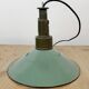 Industrial Petrol Enamel Military Pendant Lamp with Cast Aluminium Top