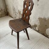 Pair of brutalist Alsatian mountain chairs 19th