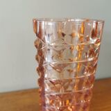 Vintage pink glass vase