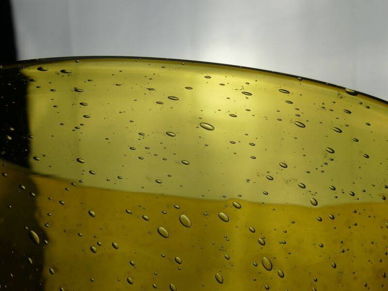 Grand vase en verre bullé