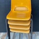 Series 4 vintage school chairs from the 80s