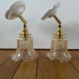 Pair of wall sconces with vintage tulips