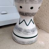 Vase diabolo vintage céramique année 60