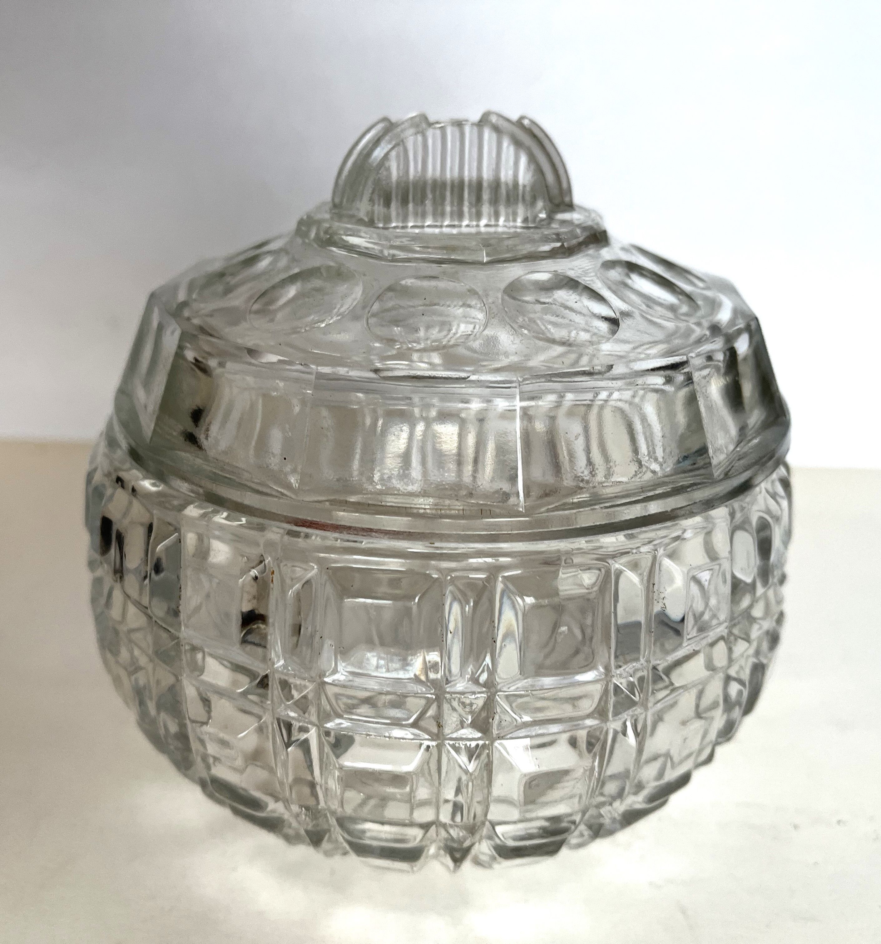 Art deco moulded glass sweetener