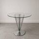 Sculptural table in metal and glass by Verner Panton for Fritz Hansen, 1980