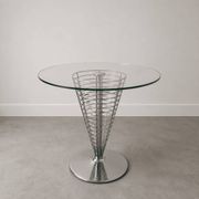 Sculptural table in metal and glass by Verner Panton for Fritz Hansen, 1980