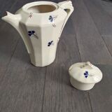 Vintage coffee maker blueberry flower pattern