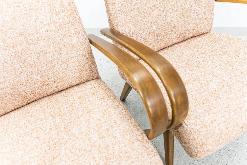 Pair Of Armchairs Type 53 By J. Smidek For Ton, Czechoslovakia, 1960’s