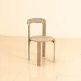 Set of 6 khaki chairs by Bruno Rey for Dietiker 70's