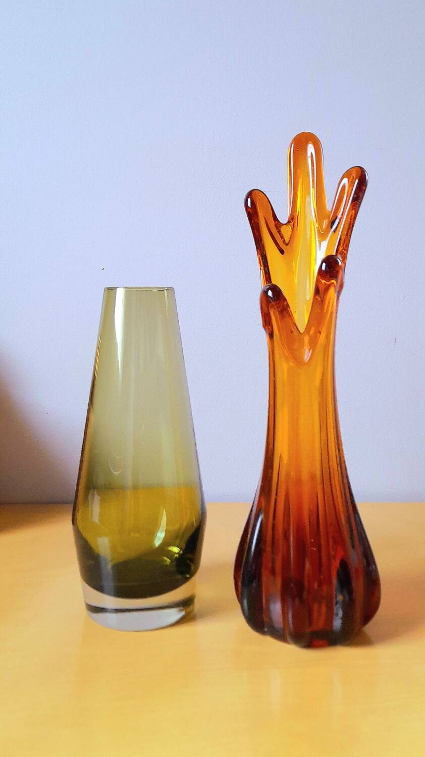 Lot of vintage glass vases