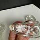 Set of 4 Schneider France crystal candle holders from the 1970s.