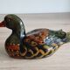 Decorative hand painted ceramic duck