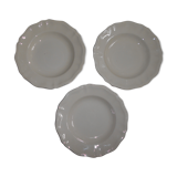 Set of 3 ivory soup plates SARREGUEMINES