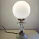 Glass lamp with white opal globe