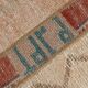 Red & Cream Long Turkish Vintage Runner Rug. 69x312Cm