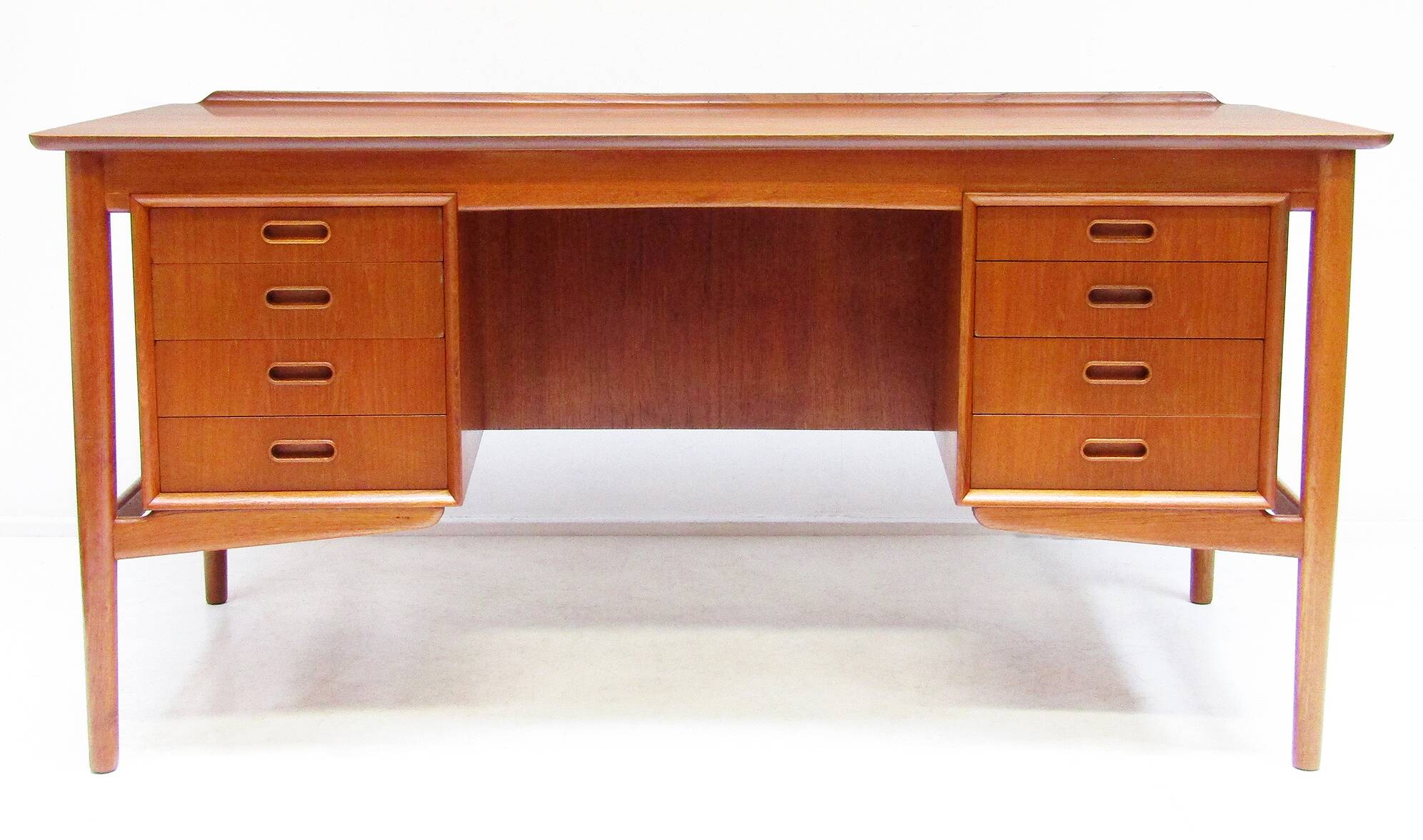 Sculpted 1960s Danish Desk in Teak by Svend Aage Madsen