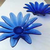 Deux vases, vintage, bleu cobalt, vide-poche, plateau decoratif, plat de table, plat de présentation