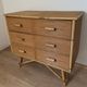3-drawer rattan/bamboo chest of drawers attributed to Adrien Audoux and Frida Minnet. Circa 1950