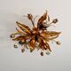 Italian ceiling light in gold-tone metal, 1970s