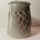 Ceramic vase or pot in gray beige color