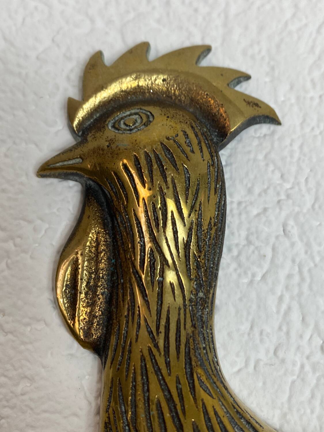 Solid Brass Zoomorphic Rooster Wall Candle Holder