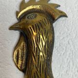 Bougeoir mural coq zoomorphe en laiton massif