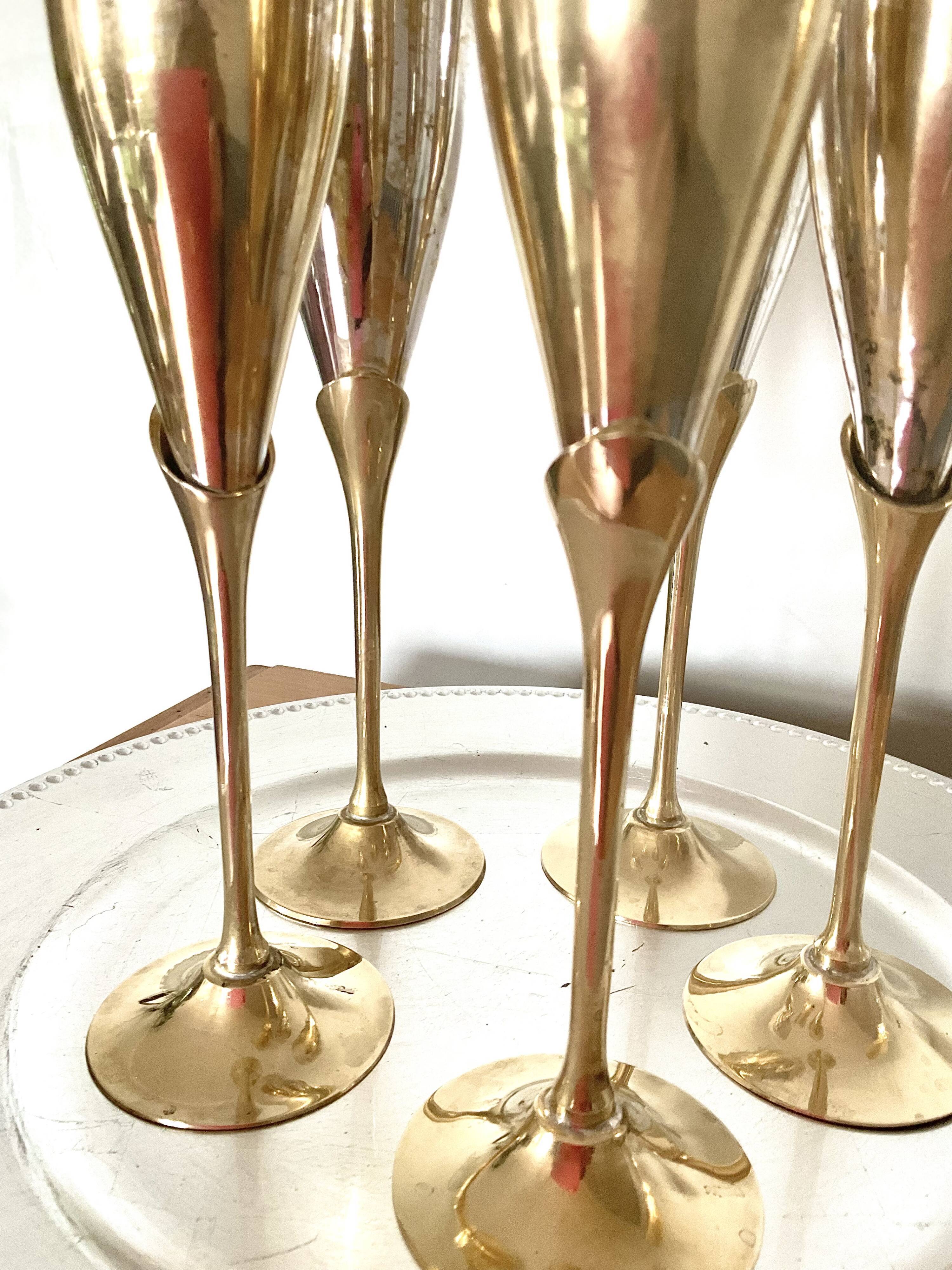 Set of 6 champagne flutes