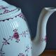 White teapot with rose pattern, Erica model by Franciscan, England