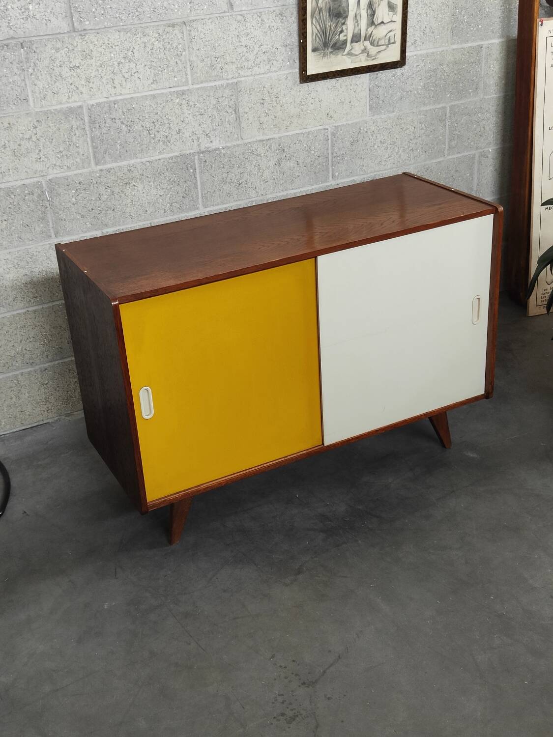 Yellow U 452 Commode Sideboard by Jiri Jiroutek for Interier Praha 1960