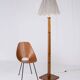 Art Deco floor lamp in marquetry, France, 1930s