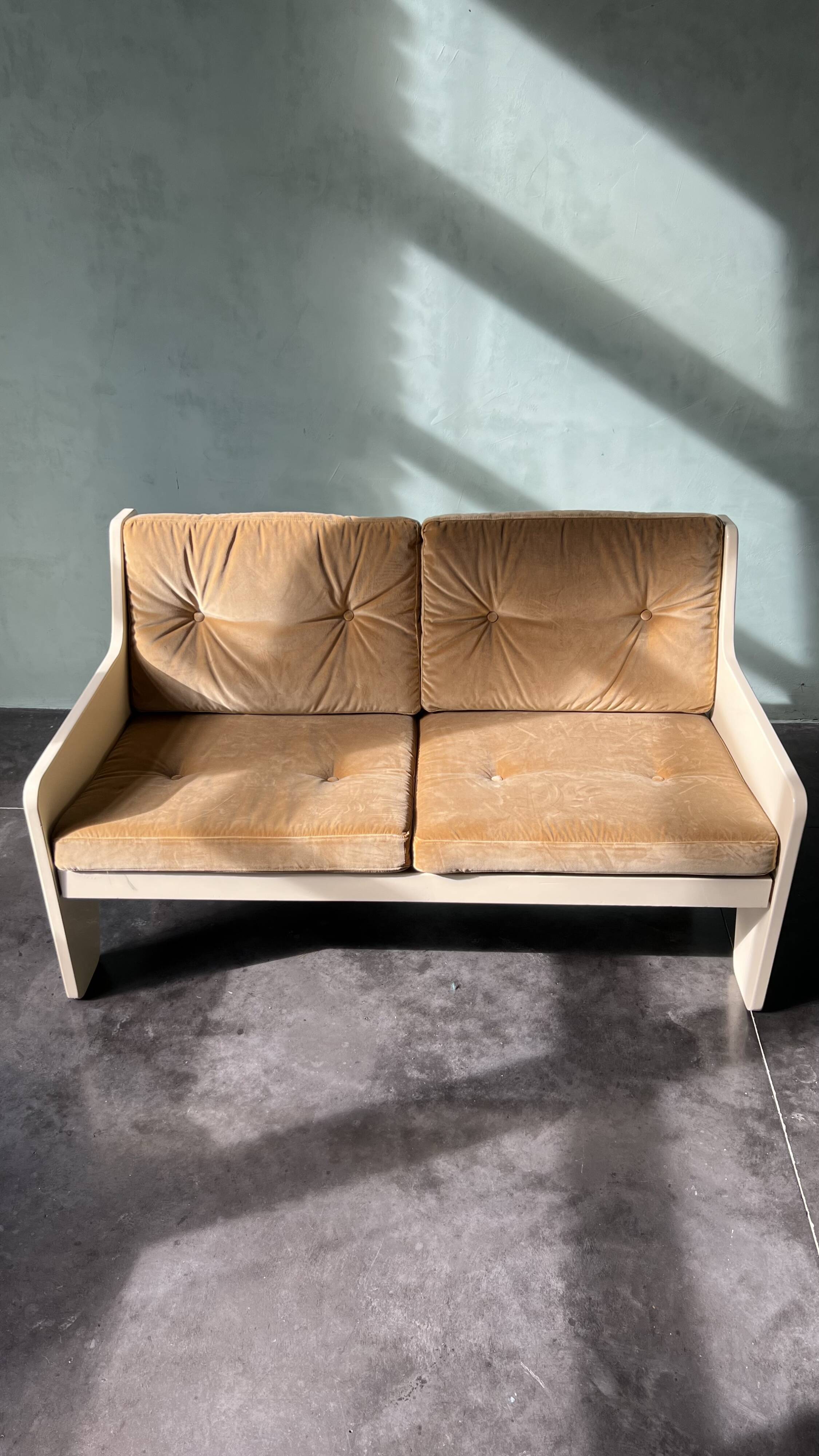 Mid-century 2-seater bench from the 60s