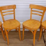 Set of 4 authentic Baumann bistro chairs.