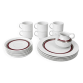 Vintage German Coffee Set for 6 by Thomas Arcta, Burgundy and Platinum