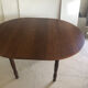 Table ronde avec rallonges et 4 chaises dossier cannage Vintage