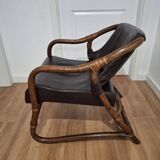 Vintage armchair in Manila style, Denmark, 1960s