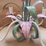 Lustre iron and painted sheet flowers camellias