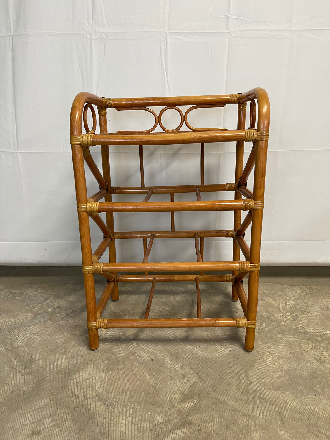 Rattan shelf